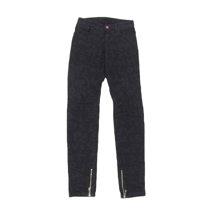 LOUIS VUITTON 
LV jacquard a motivo completo cotone 
graffiti nero pantaloni di jeans