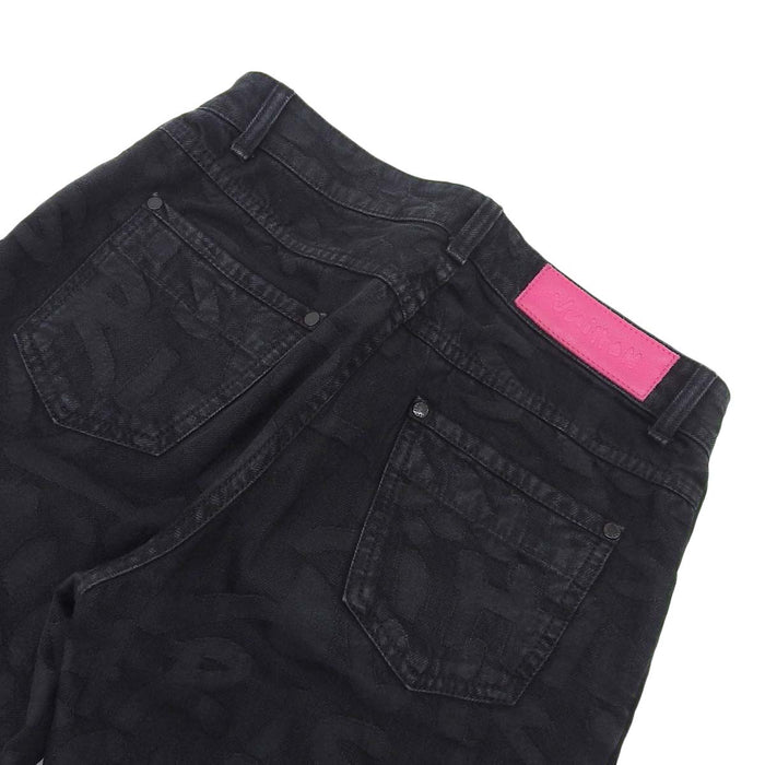 LOUIS VUITTON
LV all-over pattern jacquard cotton
graffiti black denim pants