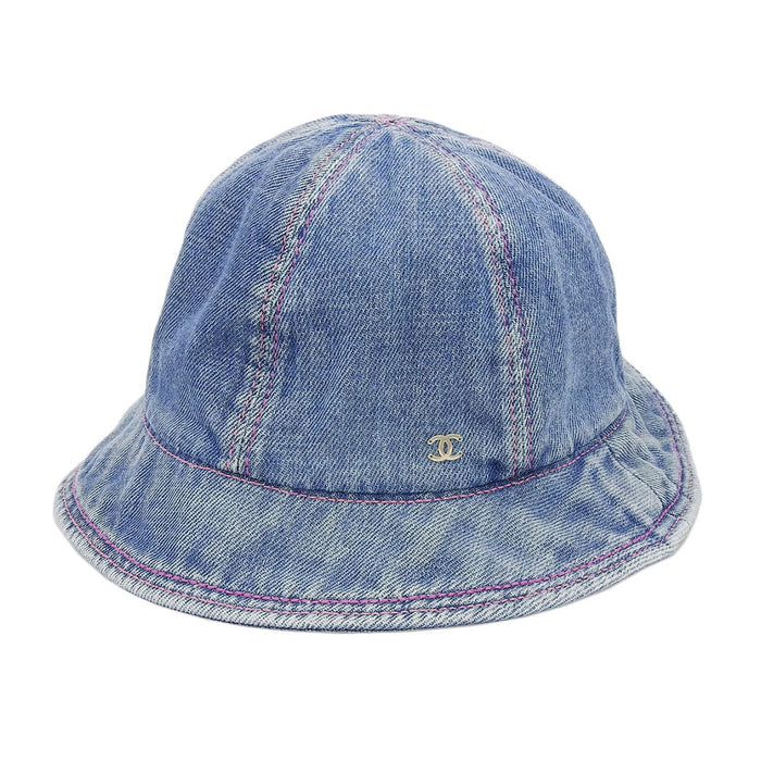 CHANEL 
Stitch 
Coco Mark COCO BEACH Denim Bucket Hat