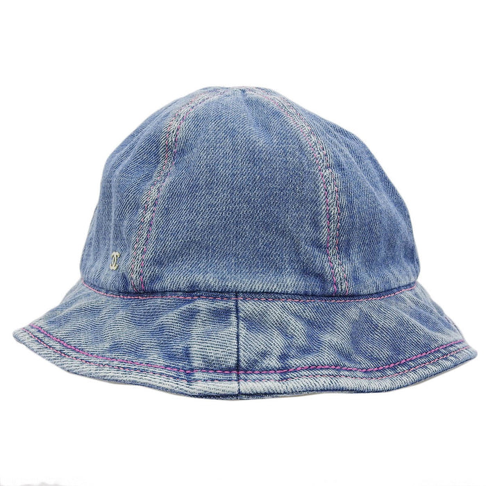 CHANEL 
Stitch 
Coco Mark COCO BEACH Denim Bucket Hat