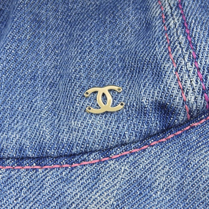 CHANEL 
Stitch 
Coco Mark COCO BEACH Denim Bucket Hat