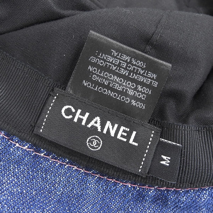 CHANEL 
Stitch 
Coco Mark COCO BEACH Denim Bucket Hat