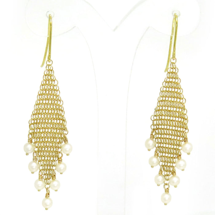 TIFFANY&Co. 
メッシュ フリンジ ピアス