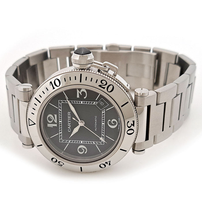 CARTIER 
Pasha Seatimer Watch 
With Box