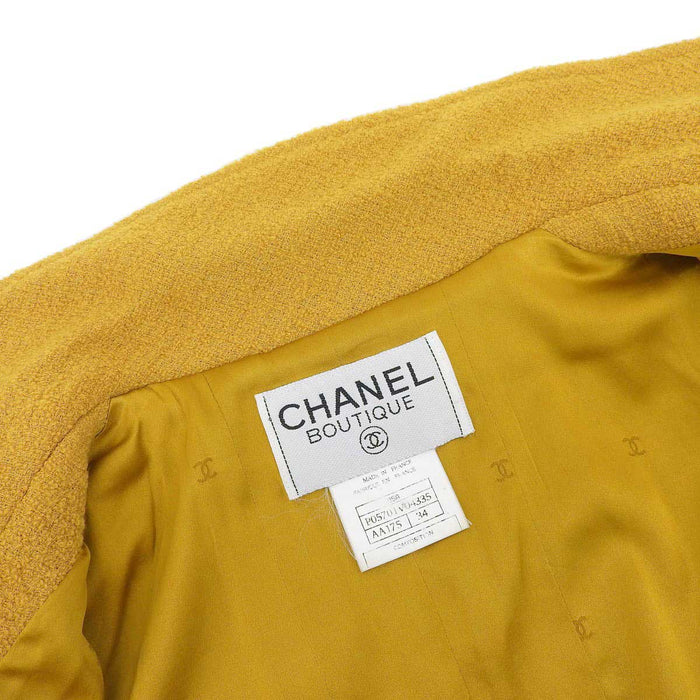 CHANEL 
COCO ココボタン 95A ウール 
ココマーク ヴィンテージ ツイード ジャケット