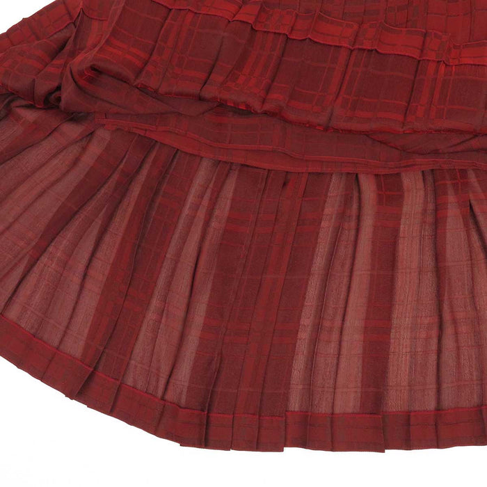 HERMES 
Seta chiffon 
Gonna plissettata a quadri