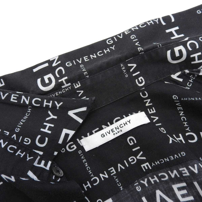 GIVENCHY 
トップス 
ロゴ 総柄 コットン ロングスリーブ シャツ