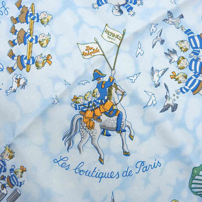 HERMES 
スカーフ プチカレ シルク 
カレ 45 TRIPLES DE PARIS いたずら三つ子