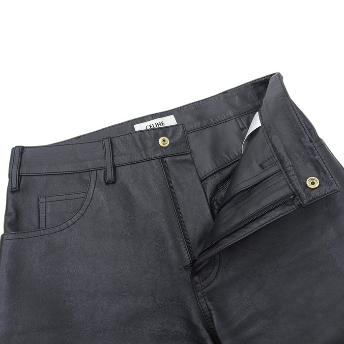 CELINE 
ロゴボタン 
トリオンフ ラムレザー パンツ