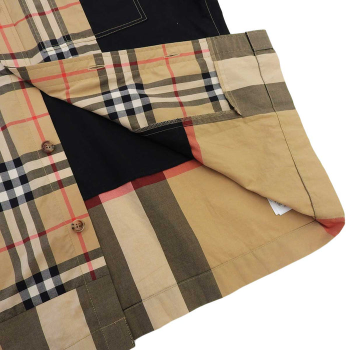 BURBERRY 
Short Sleeve 
Howling Patchwork Check Sports Shirt