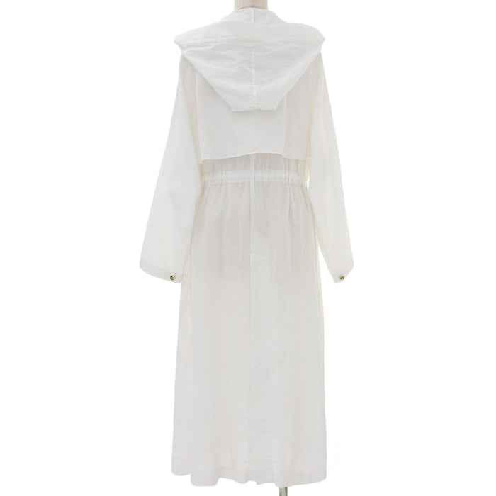 エブール 
ebure ライト コットン リネン フーデットコート