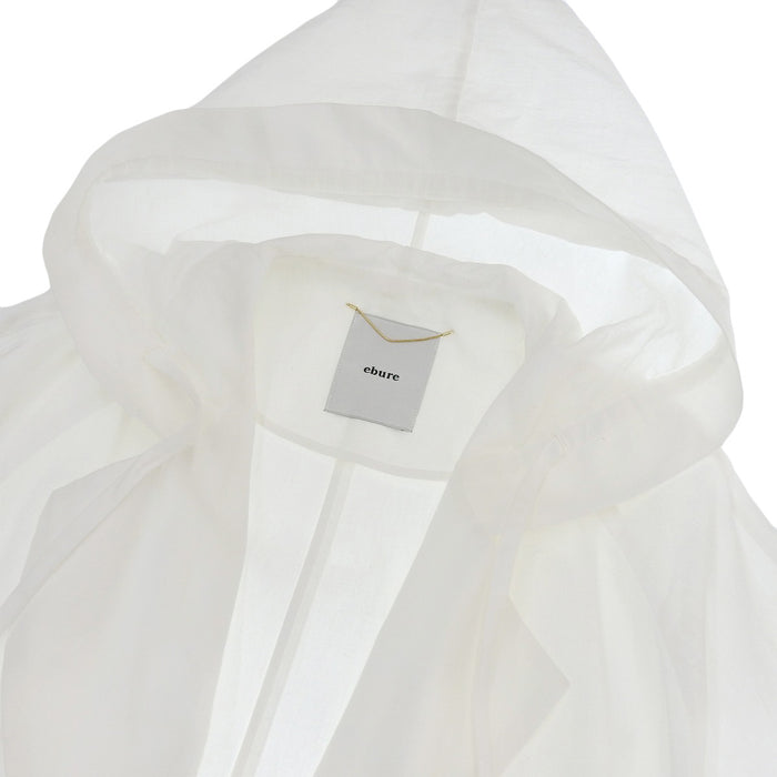 エブール 
ebure ライト コットン リネン フーデットコート