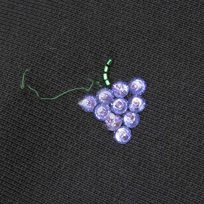 VALENTINO 
バックロゴ プリント ビーズ ラインストーン 
フルーツ エンブロイダリー フーディ