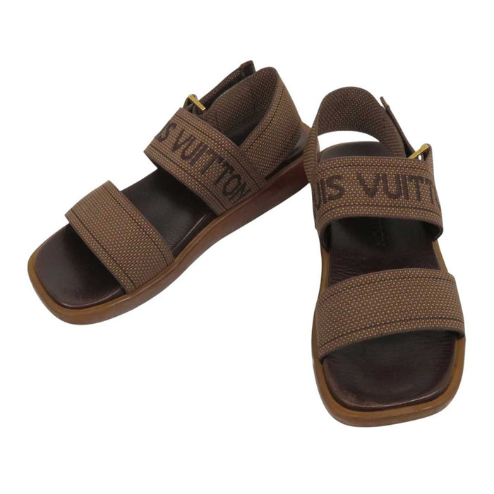 LOUIS VUITTON 
LV ロゴ ベルクロストラップ 
ビーチサンダル