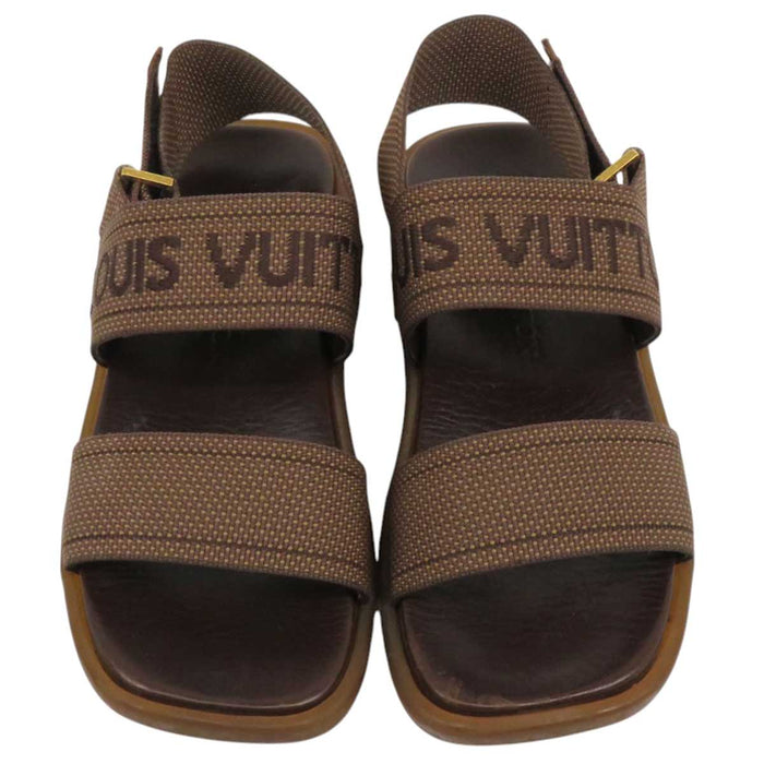 LOUIS VUITTON 
LV ロゴ ベルクロストラップ 
ビーチサンダル