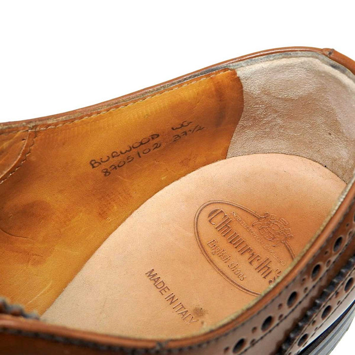 CHURCH'S 
BURWOOD 金属装饰系带皮革 
巴伍德 全布洛格 翼尖鞋