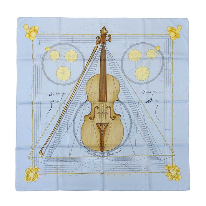 HERMES 
スカーフ 大判 シルク 
カレ 90 La Musique des spheres 球体が奏でる音楽