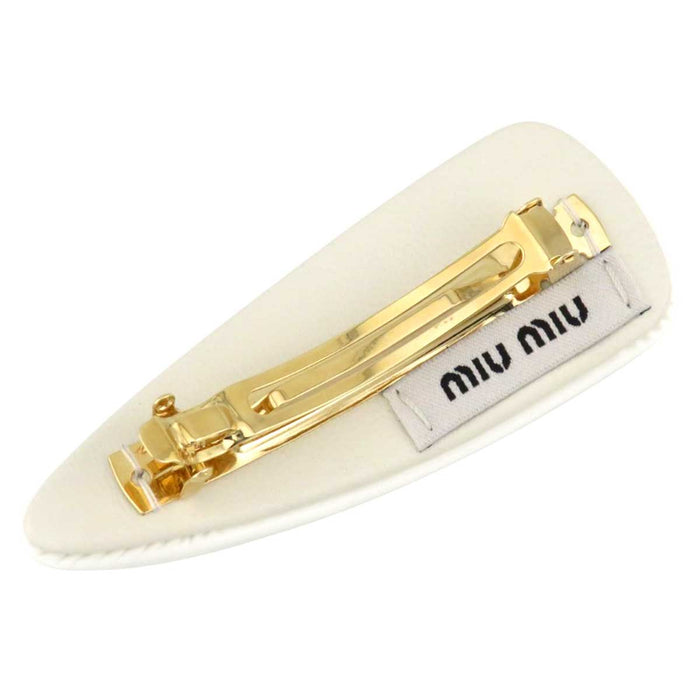 MIUMIU
Logo Gold Color Metal
Patent Leather Hair Clip