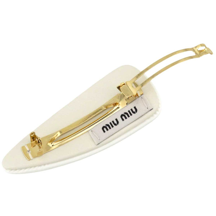 MIUMIU
Logo Gold Color Metal
Patent Leather Hair Clip