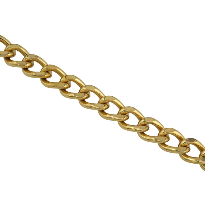CHANEL 
96A logo COCO CC metallo color oro 
marchio Coco vintage braccialetto a catena curva