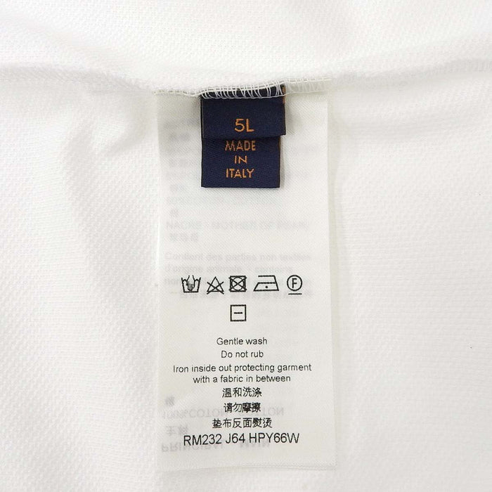 LOUIS VUITTON 
LV brodé coton 
Polo piqué logo brodé