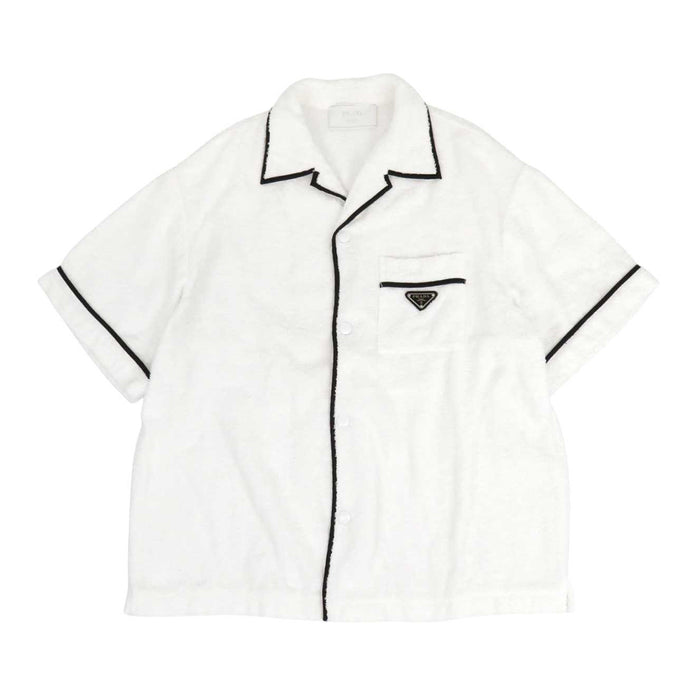 PRADA 
ショートスリーブ 
トライアングルロゴ コットンテリー シャツ