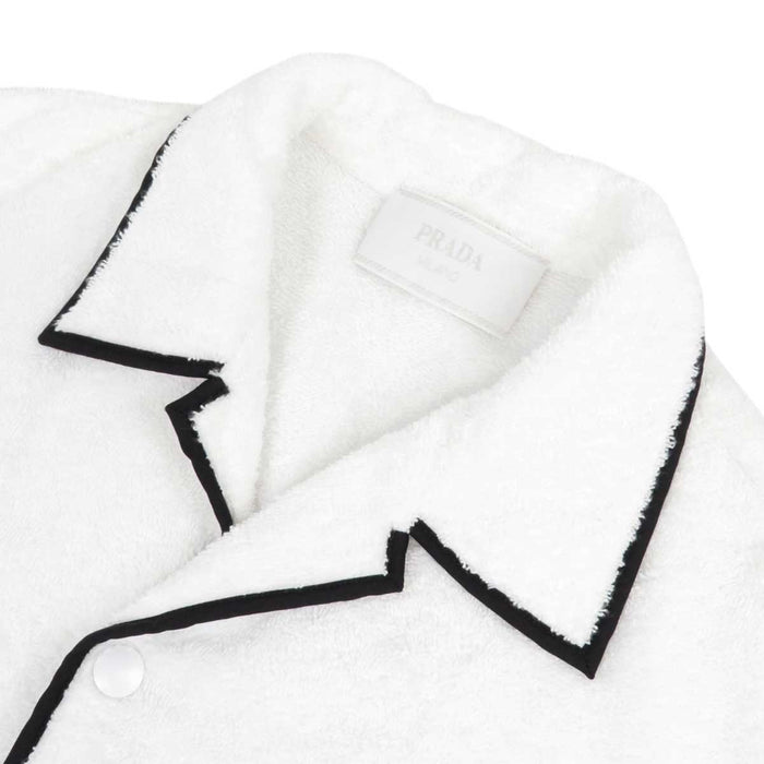 PRADA 
ショートスリーブ 
トライアングルロゴ コットンテリー シャツ