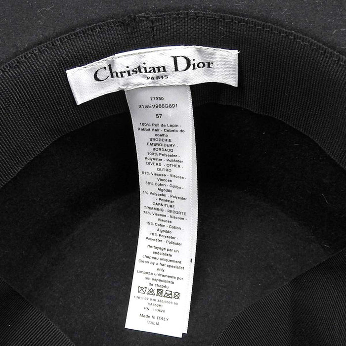 Dior 
ロゴ グログランベルト 
ラビット フェルト ハット