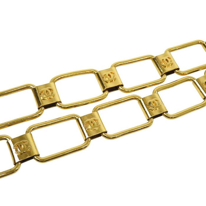 CHANEL 
ロゴ COCO CC ヴィンテージ ゴールドカラーメタル 
ココマーク スクエア チェーンベルト