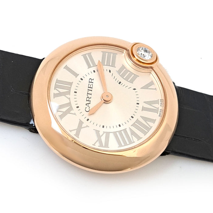 CARTIER 
Orologio Ballon Blanc de Cartier con diamanti 
Con scatola e garanzia