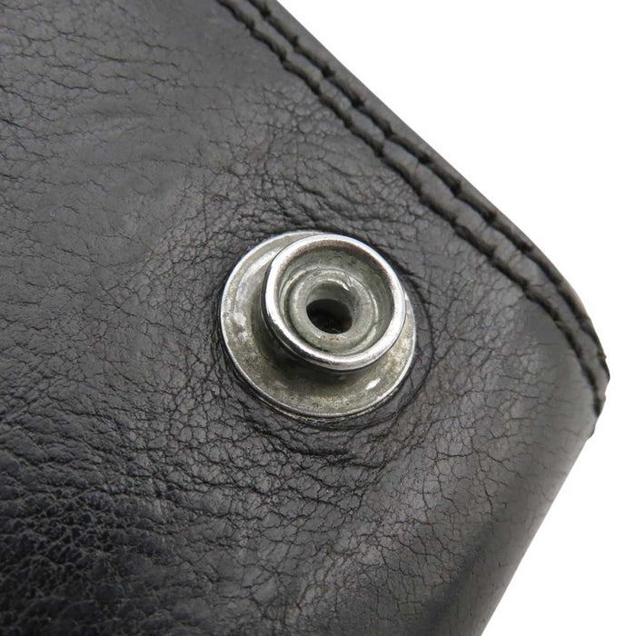 CHROME HEARTS 
Portafoglio 3FOLD Argento 
Portafoglio in pelle con bottone a forma di cuore 3 pieghe