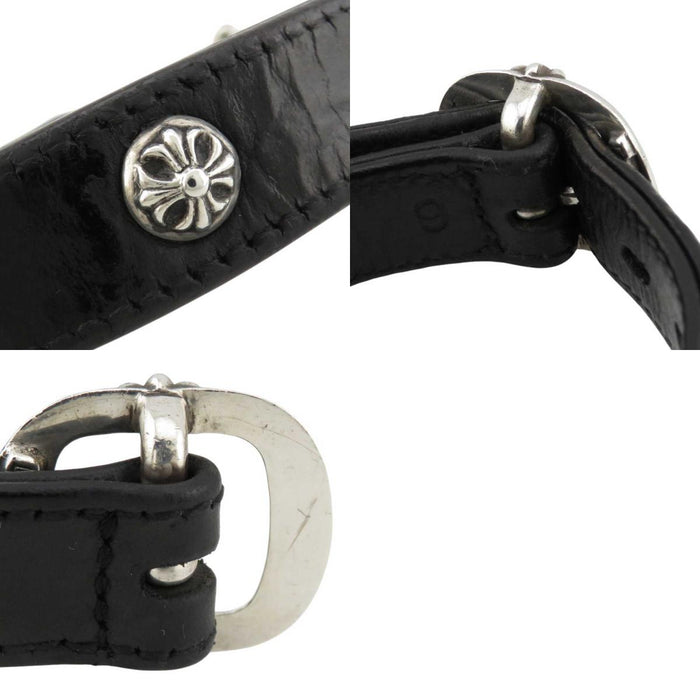 CHROME HEARTS 
GUNSLINGER 1995 Engraving Cross Ball CH 
Gunslinger Cross Ball Leather Bracelet