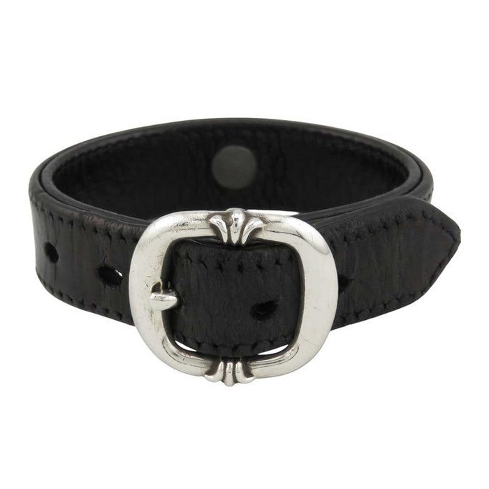 CHROME HEARTS 
GUNSLINGER 1995 Engraving Cross Ball CH 
Gunslinger Cross Ball Leather Bracelet