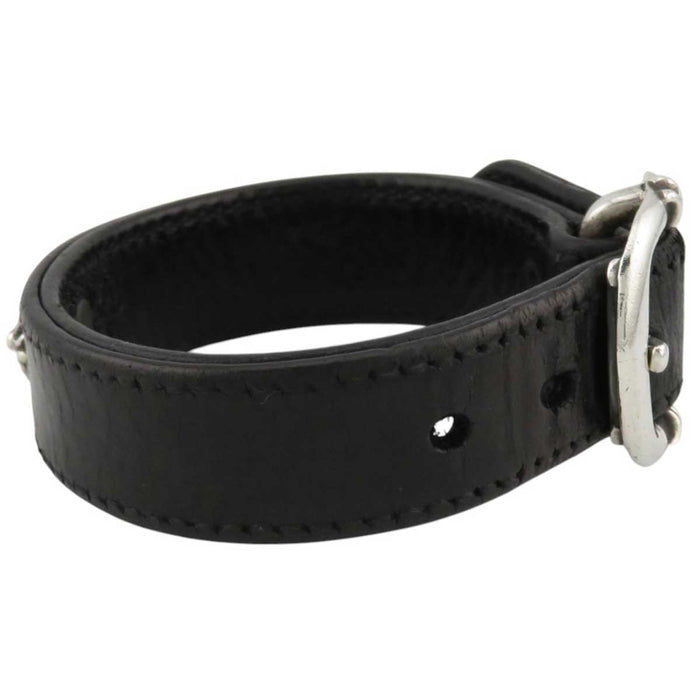 CHROME HEARTS 
GUNSLINGER 1995 Engraving Cross Ball CH 
Gunslinger Cross Ball Leather Bracelet