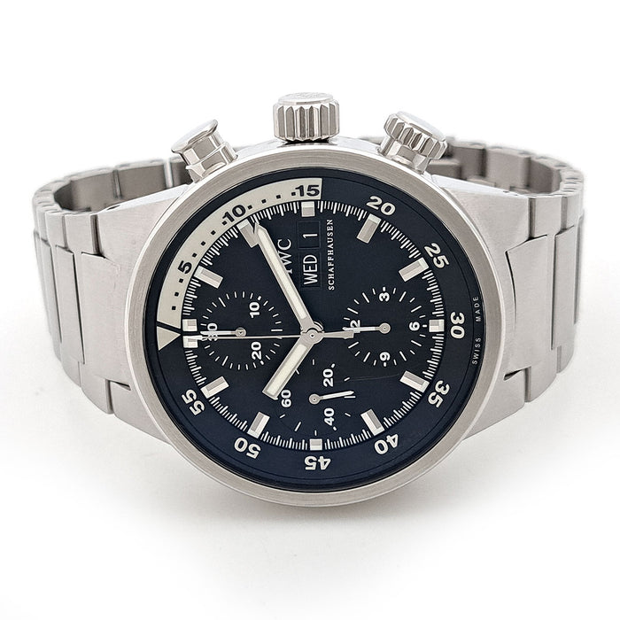 IWC 
Aquatimer Chronograph Overhauled 
With Warranty OH Completed