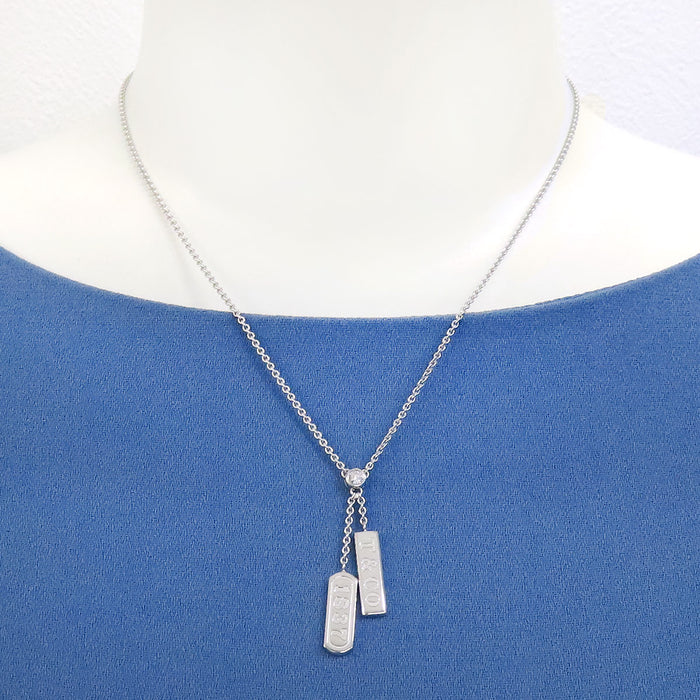 TIFFANY&Co. 
1837 Double Bar Drop Necklace
