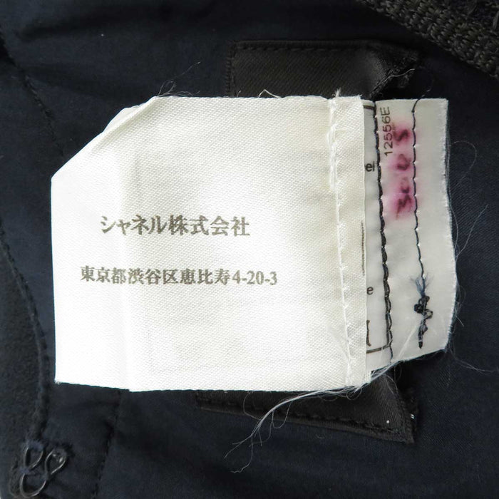 CHANEL 
02C アセテート混 レーヨン混 
カメリア ボタン ノースリーブ ワンピース