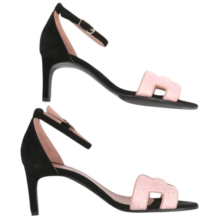 HERMES
Logo Premiere Pin Heel Open Toe
Joy 70 Glitter Mule Sandals