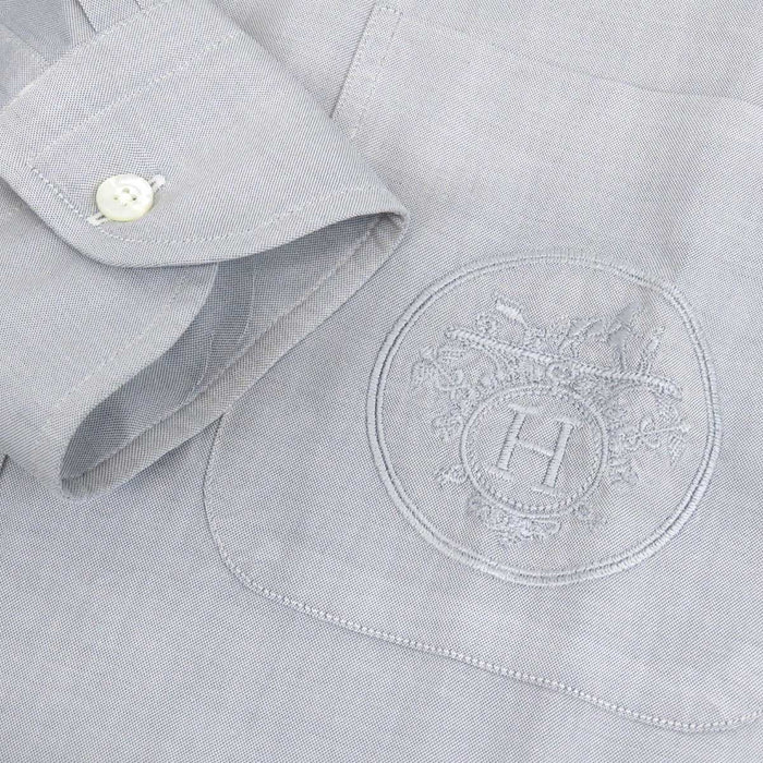 HERMES
Logo Embroidery Cotton
Ex Libris Embroidery Long Sleeve Shirt