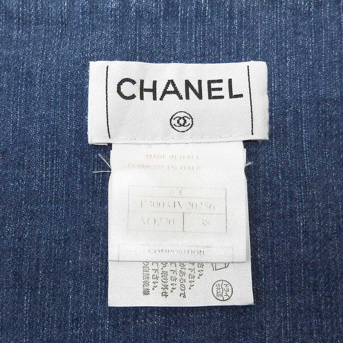 CHANEL 
COCO CC ロゴ RUE CAMBON ココボタン コットン 
ココマーク デニム スカート