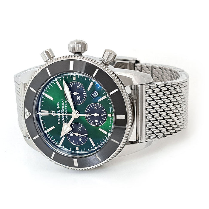 BREITLING 
Superocean Heritage Chronograph 44 Green Dial 
With Box and Warranty Card