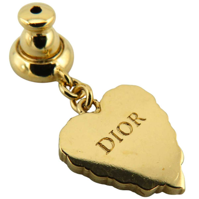 Dior 
Clair D Lune ハートチャーム ゴールドトーンメタル 
クレール ディー リュヌ ピアス