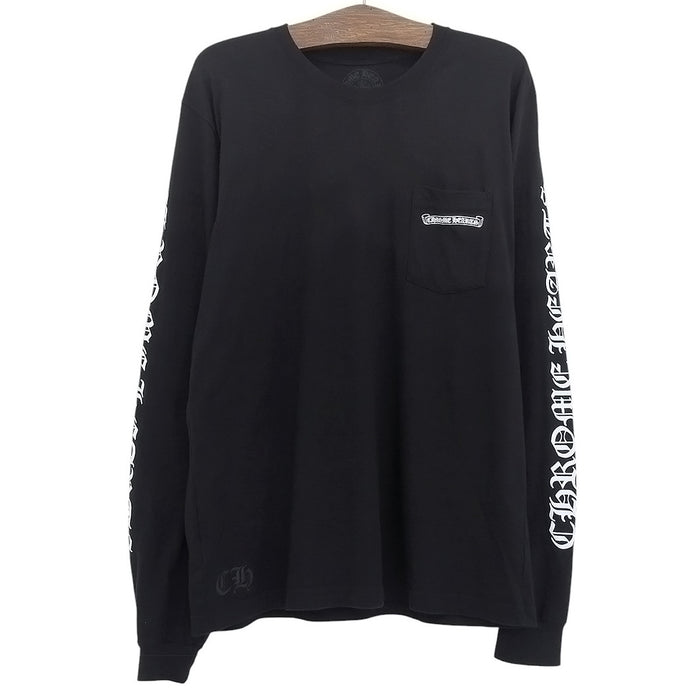 CHROME HEARTS 
コットン 
スクロールラベル ロゴ プリント ロングスリーブ Tシャツ