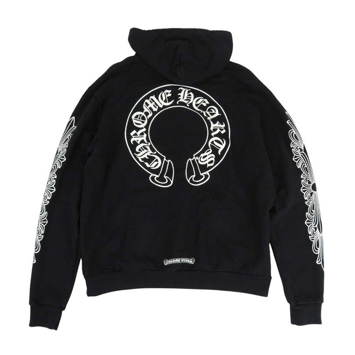 CHROME HEARTS 
CH logo sweat coton doublé polaire 
sweat à capuche fer à cheval croix florale