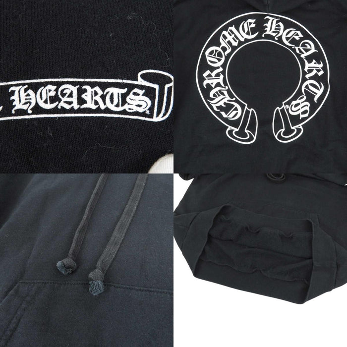 CHROME HEARTS 
CH logo sweat coton doublé polaire 
sweat à capuche fer à cheval croix florale