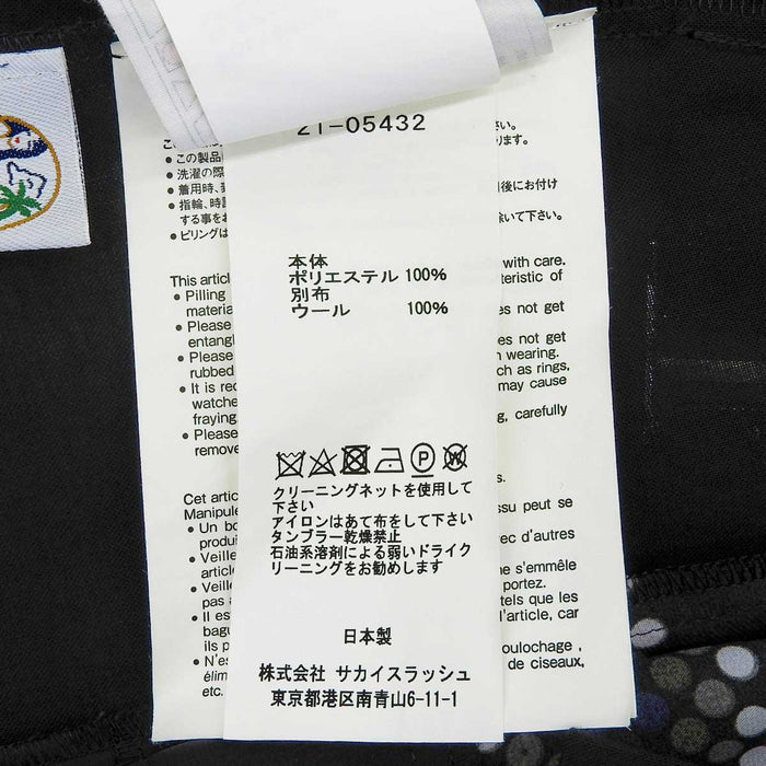 Sacai 
sacai レインスプーナー バンダナ柄 ポリエステル ウール 
REYN SPOONER コラボ 切替 ラップスカート