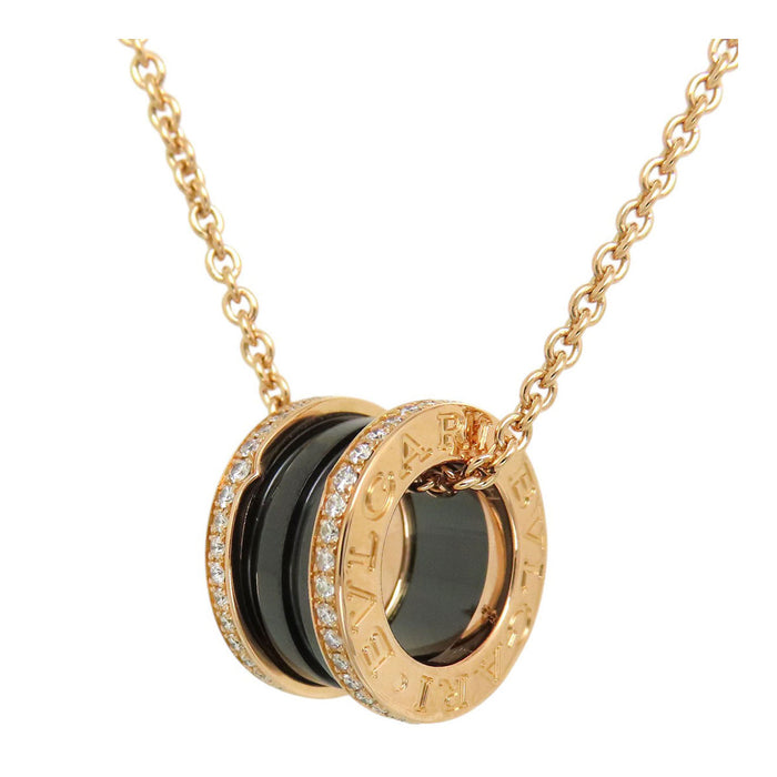BVLGARI B.Zero1 Black Ceramic Diamond Necklace