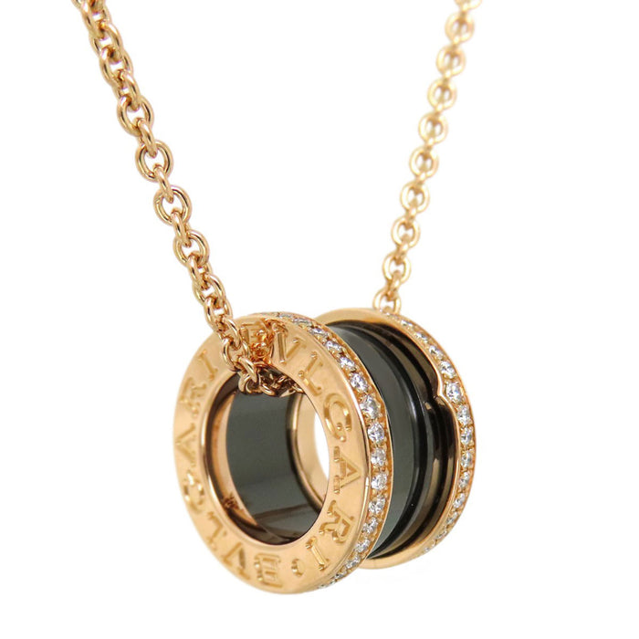 BVLGARI B.Zero1 Black Ceramic Diamond Necklace