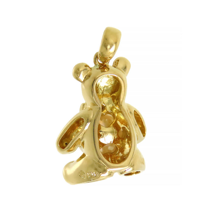 TASAKI Akoya Pearl Diamond Teddy Bear Pendant Top