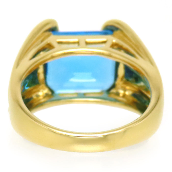 Ponte Vecchio 
Blue Topaz Diamond Ring